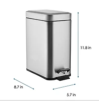 Mainstays Stainless Steel Step Bin 5L