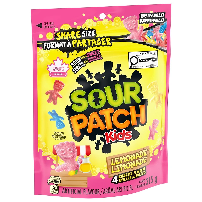 SOUR PATCH KIDS, Lemonade Flavour Candy, Sour then Sweet