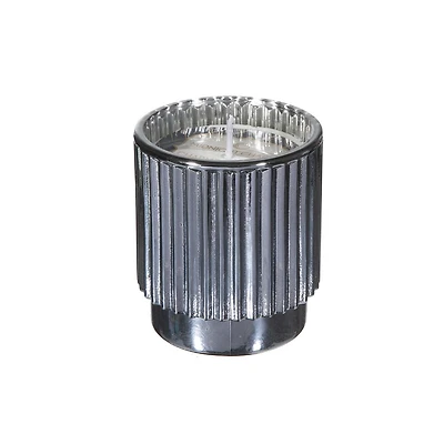 4.6 Oz Nervuré Electroplated Bougie Parfumée (Charm Minuit) - Set of 2