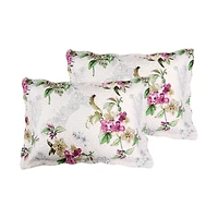Marina Decoration Rich Printed Embossed Pinsonic Coverlet Bedset Ultra Soft Bedding Summer Quilt Set with Shams, Violet Floral Mandala Pattern