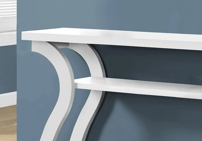 Monarch Specialties Accent Table, Console, Entryway, Narrow, Sofa, Living Room, Bedroom, Laminate, White, Contemporary, Modern