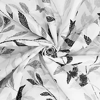 Mainstays 16-Piece Black and White Botanical Shower Curtain Bathroom Set – Fabric Curtain with Rug, Hooks, Soap Dispenser & Tray