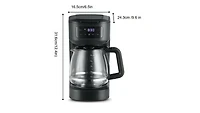Cafetière programmable 12 tasses Mainstays avec écran tactile, noire
