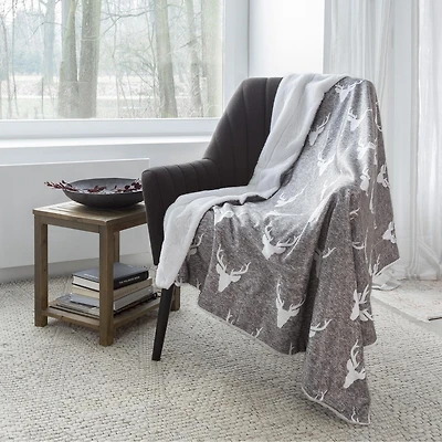 Safdie & Co. Premium Ultra Soft Hoodzy Hooded Throw Blanket with Sherpa Red Buffalo