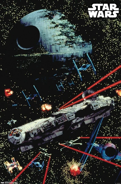 Star Wars: Saga - Space Battle Wall Poster, 22.375" x 34"