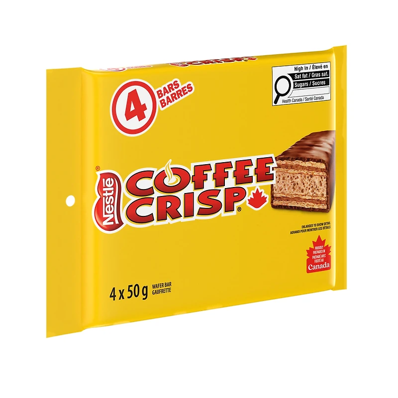 COFFEE CRISP Wafer Bars, Crispy Wafers & Coffee Crème Covered in a Thin Chocolatey Coating