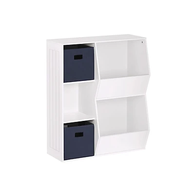 RiverRidge® Home 3-Cubby, 2-Veggie Bin Floor Cabinet in White for Kids