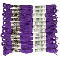 DMC Purple Cotton 6-Strand Embroidery Floss Skein, 8 m (8.7 yd)