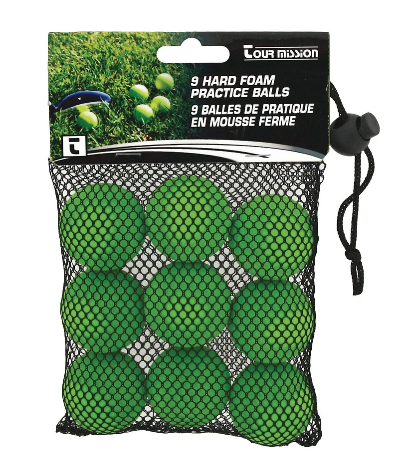 Balles de Pratique en mousse ferme, Paquet de 9 par Tour Mission