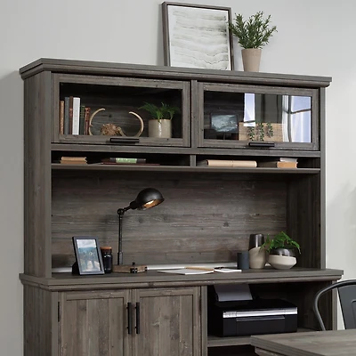 Sauder La Collection Aspen Post Surmeuble en Finition Pebble Pine