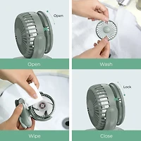 Momcozy Portable Clip Mini Fan for Infants & Toddlers, 4-Speed Rechargeable, Lightweight 0.26 lb, 360° Rotatable Cooling Fan for Stroller