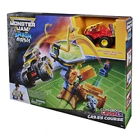 Monster Jam Smash & Bash Crash Course Playset, 16" Tower with 1:64 Monster Truck for Kids Ages 3 and up