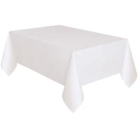 Nappes rectangulaires blanches opaques en plastique Unique Industries, lot de 3