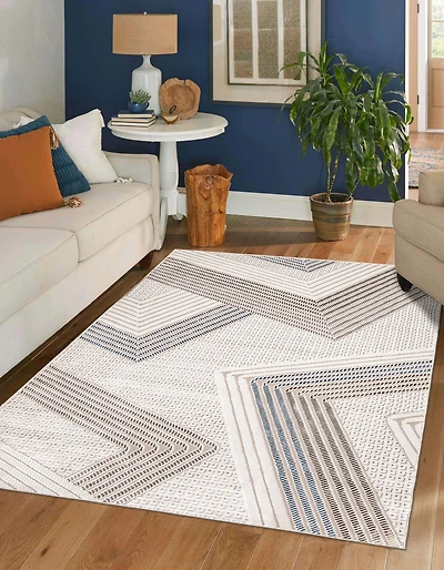 ECARPET Bentley Tapis Contemporain / Moderne pour Salon, Chambre, Salle A Manger, Entrée, Couloir et Plus Encore.