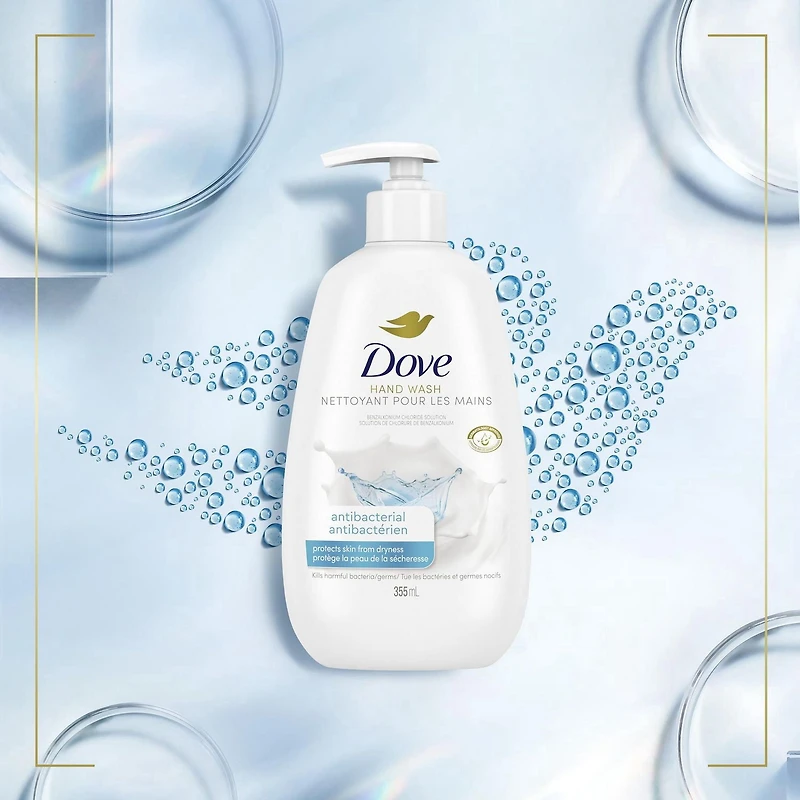 Dove Hand Wash Protects Skin from Dryness Antibacterial, 355 ml