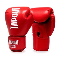 Tapout 12oz Boxing Gloves With Adjustable Hook And Loop Closure - Red