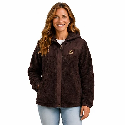 Veste en molleton à poils longs Reebok pour femmes