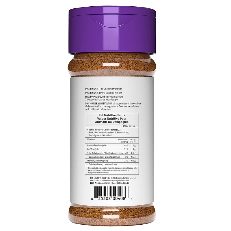 Caledon Farms Chicken Sprinkles Natural Dog Food Topper 120 grams