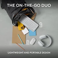 Logitech Pebble 2 Combo, clavier et souris sans fil, discrets et portables, personnalisables - Blanc