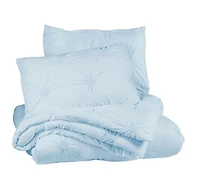 Floral Ruched Comforter Set