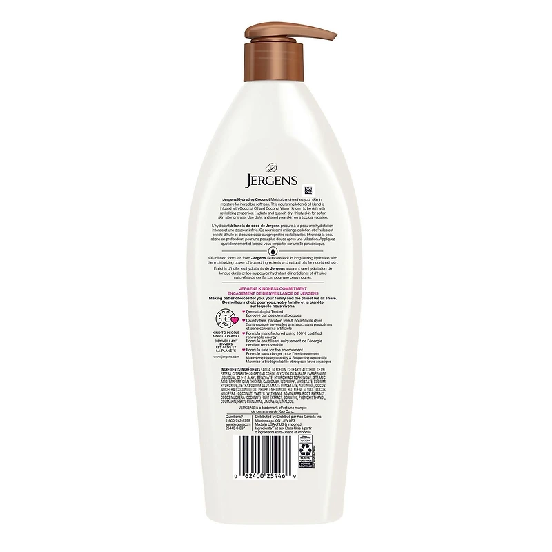 Jergens Hydrating Coconut Moisturizer & Body Lotion for Dry Skin