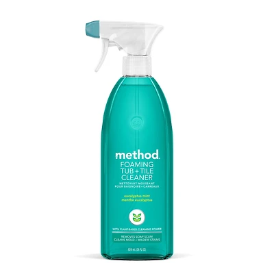 Method, Nettoyant moussant pour salle de bain, Eucalyptus+menthe, 828 ml
