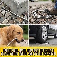 Bionic Steel 50 Foot 5/8 inch 500 PSI Kink Free Stainless Steel Garden Hose Easy Coil Storage