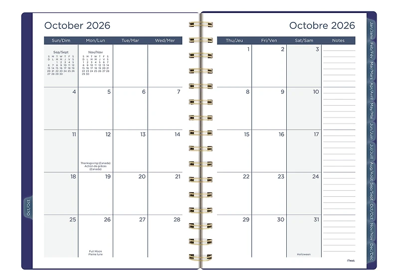 Mead® Watercolour Dots SM W/M Planner, 2027