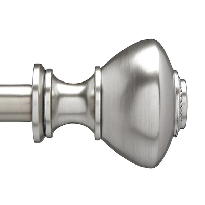 Hometrends Jubilee 3/4" 42-120" Nickel Drapery Rod Set