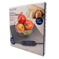 AccuChef High Capacity 33lb (15 kg) Digital Kitchen Scale, Wide Platform, Model 2345