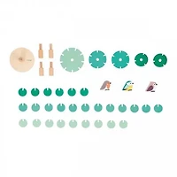 Janod - Tree to Piece Together - Build-Your-Own 30 cm Tree - Includes 37 Wooden Accessories - Dexterity Game - for Children and Toddlers - from 36 Months