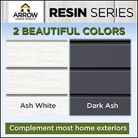 Arrow 4ft x 2ft x 6ft Ash White Resin Series Garden Shed
