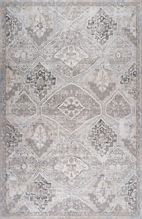 Tapis d'interieur classique Atlas Rug Branch, bleu gris, oriental - Salon, chambre, salle a manger et cuisine