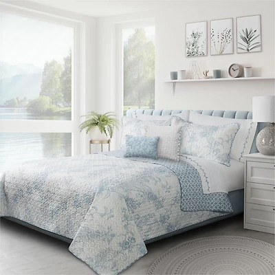 Safdie & Co. Courtepointe 3PC DQ Transition Rêve Bleu