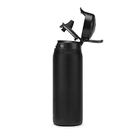 Ello 18 oz Flip & Fill Black Stainless Steel Water Bottle