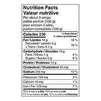 Great Value Frozen Buffalo Chicken Wings, 850g