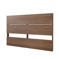 Nexera Foliage 3 Piece Bedroom Set, Walnut and White