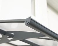 CANOPIA by PALRAM Herald Auvent fixe pour portes et fenêtres de 5 pi x 22 pi - Gris