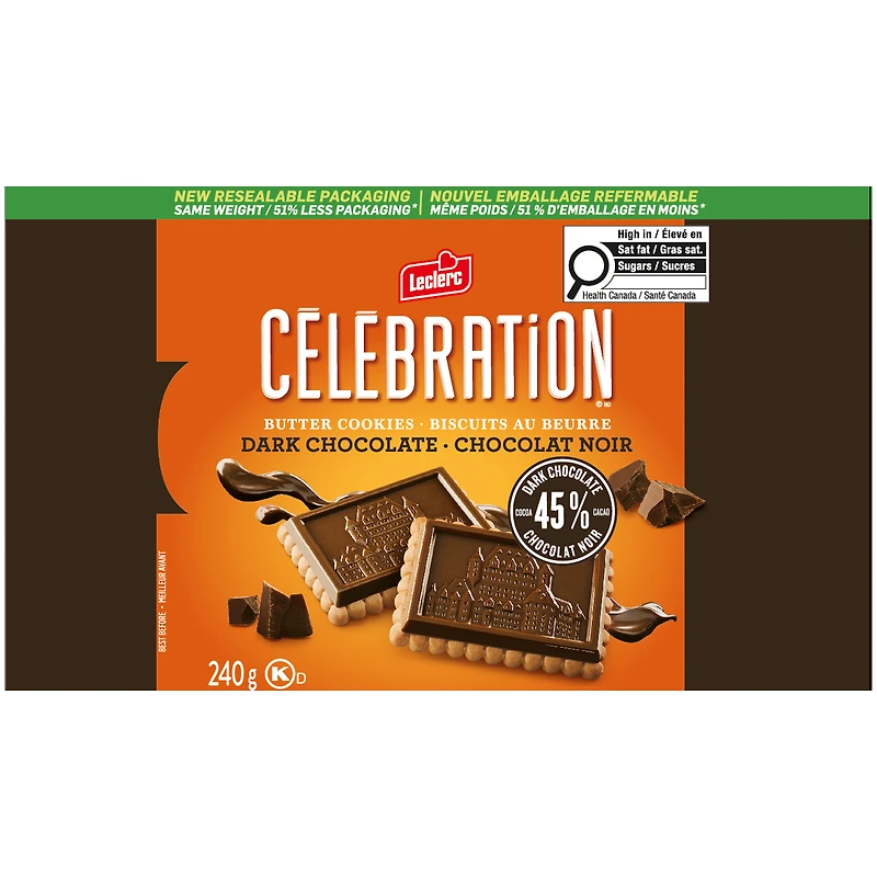 Celebration 45% Chocolate Top Butter Cookies