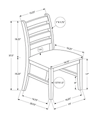 Monarch Specialties Dining Chair, 38" Height, Dining Room, Kitchen, Set Of 2, Side, Upholstered, Antique White, Beige Linen Look, Transitional