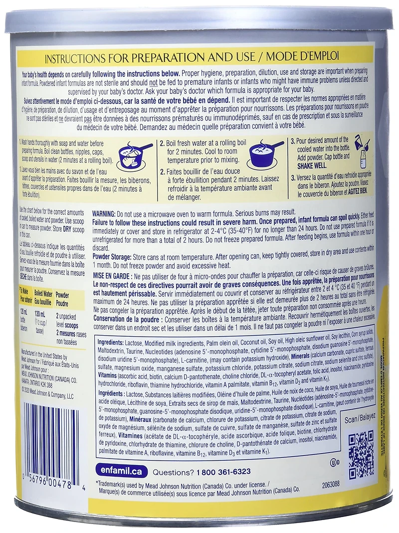 Préparation pour nourissons Enfamil®, en poudre