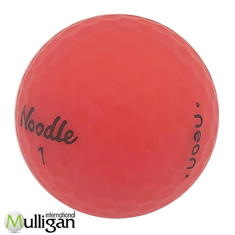 Mulligan - 12 balles de golf récupérées Noodle Neon matte 4A, Rouge