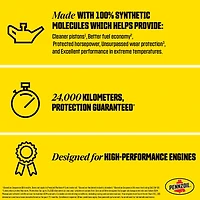 Pennzoil Platinum Full Synthetic 0W-20 Motor Oil, 5 Litre (3 pack)