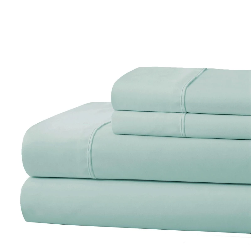 Marina Decoration 600 Thread Count Ultra Soft Deep Pocket Hotel Standard Solid Bedding Long Staple Percale Cotton All Season Sheet Set with Pillowcase