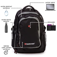 SKROSS School Backpack with Padded Straps and Laptop Pocket, Back Pack