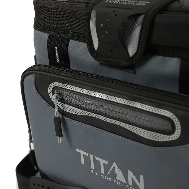 Glacière souple sans fermeture éclair de  L de Titan by Arctic Zone - Gris basalte 24 canettes/13 Capacite