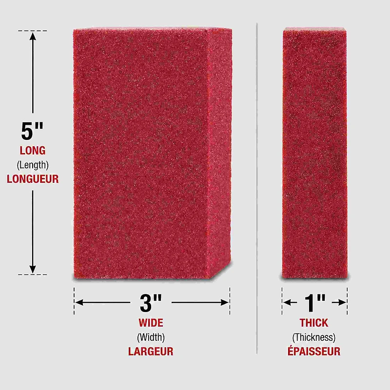 Blue Dolphin Dual Angled Sanding Sponge Medium (5" x 3") 1" Thickness