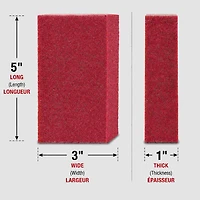 Blue Dolphin Dual Angled Sanding Sponge Medium (5" x 3") 1" Thickness