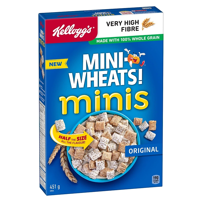 Mini-Wheats® Original Minis Cereal 430g- Ready to Eat Cereal