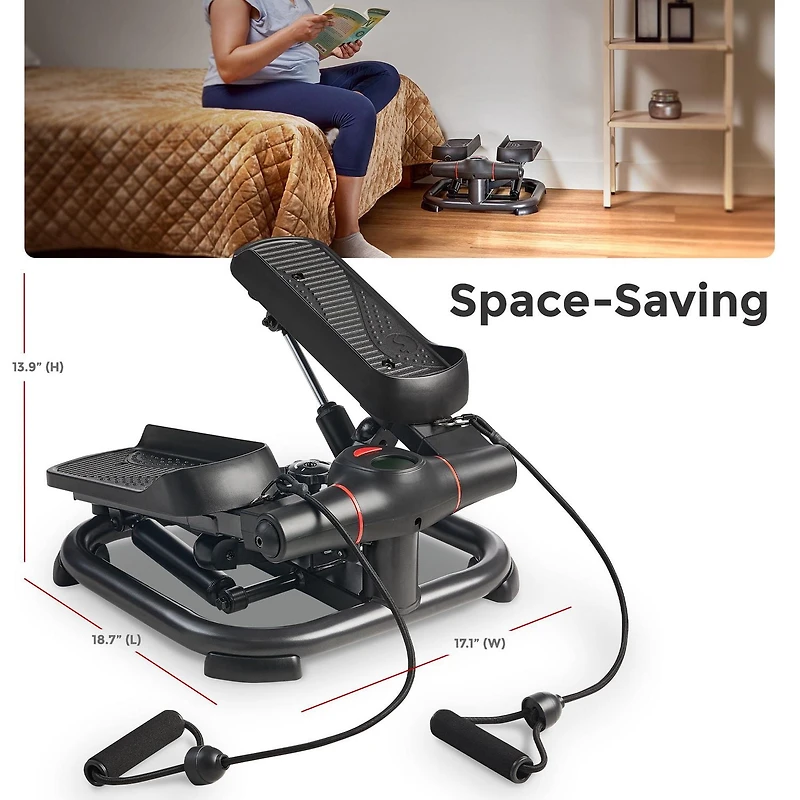Sunny Health & Fitness Power Stepper with Resistance Bands – SF-S021054